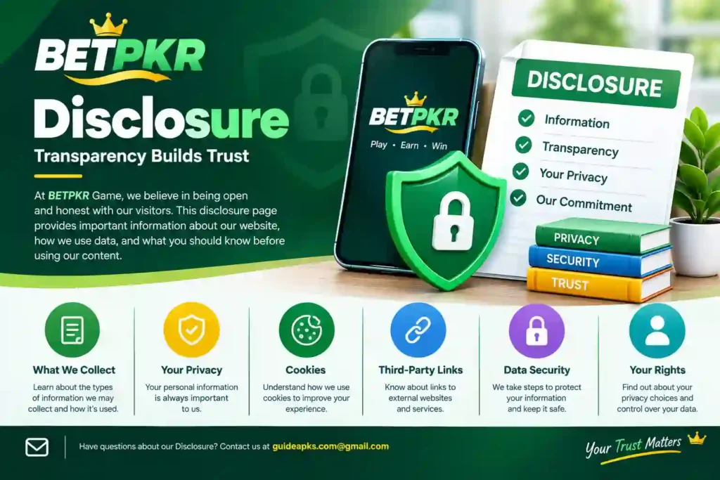 BetPKR Game Disclosure
