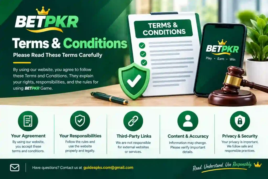 BetPKR Game Terms and Conditions